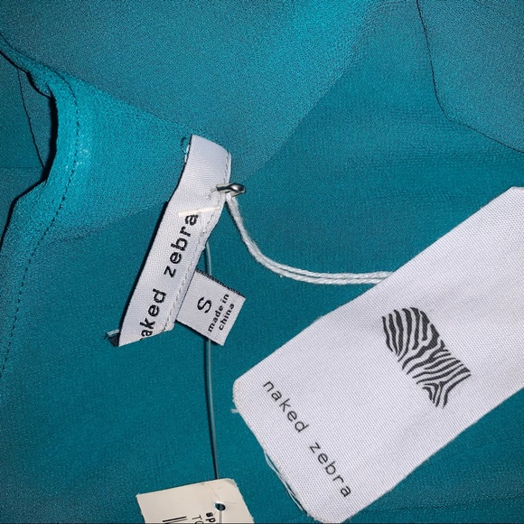 Chiffon Sleeveless Blouse- Teal - Picture 7 of 9